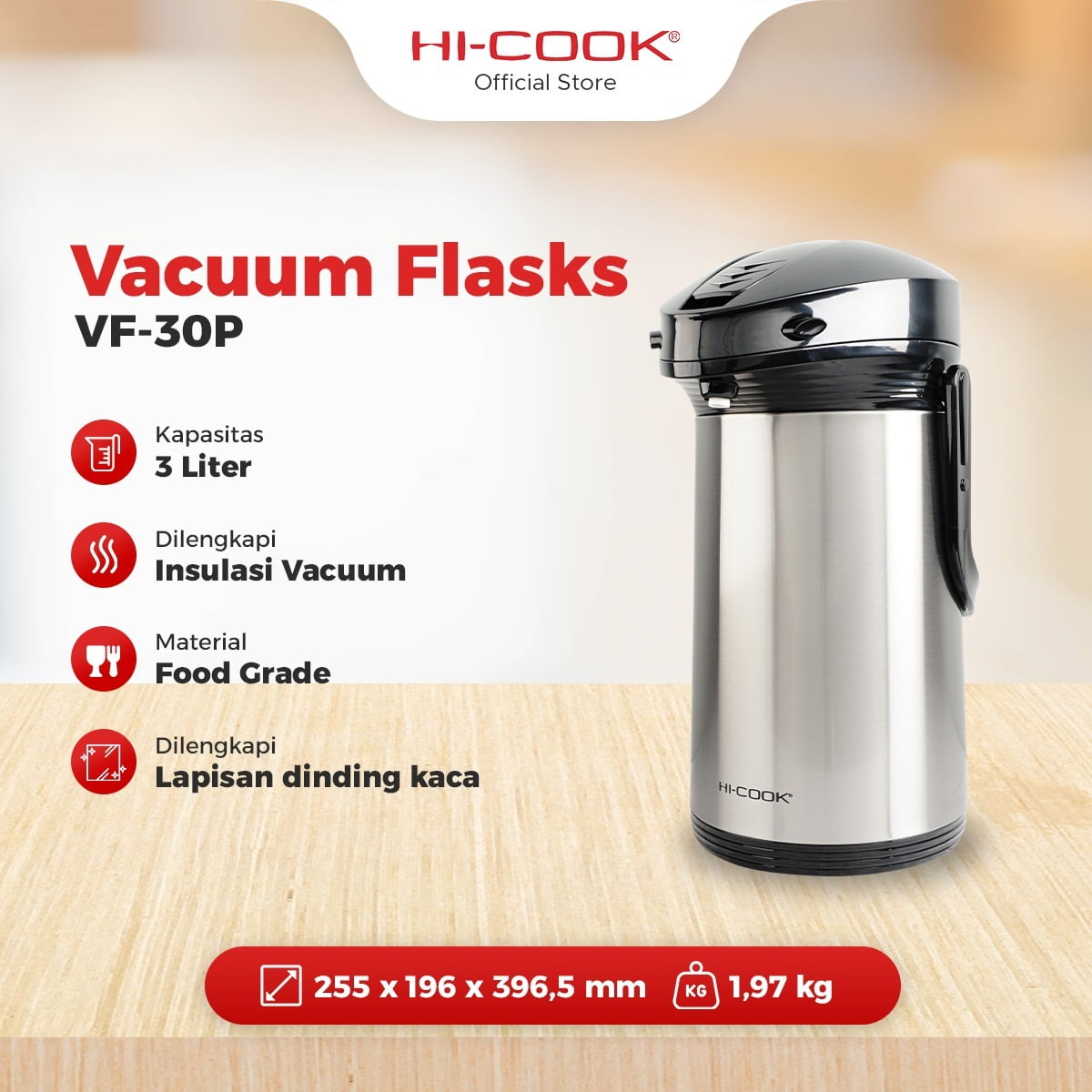 thermos vacuum flask VF-30P