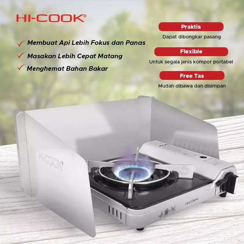 penahan angin kompor portable